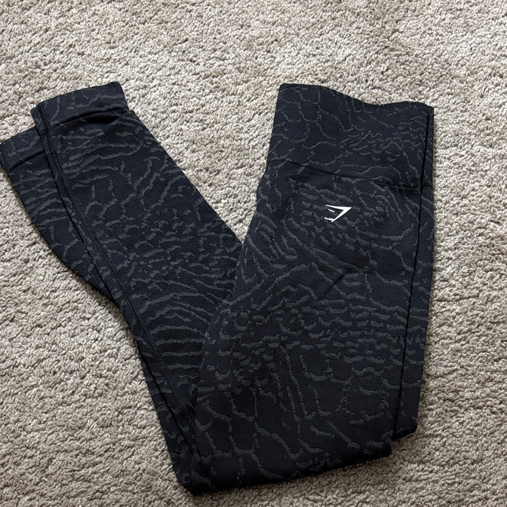 Gymshark Black Textured High-Waist Leggings